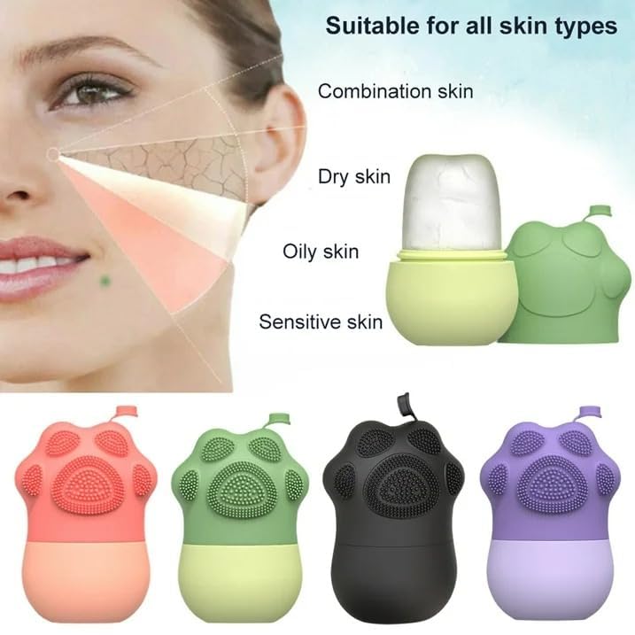 SkinSide Ice Roller for Face with Scrubber